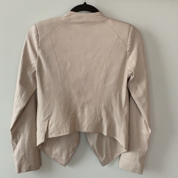 BB Dakota Kenrick Leather Draped Front Jacket - Picture 7 of 13